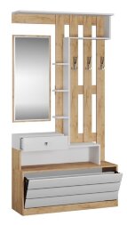 Прихожая модульная Ямайка, дуб крафт золотой / белый