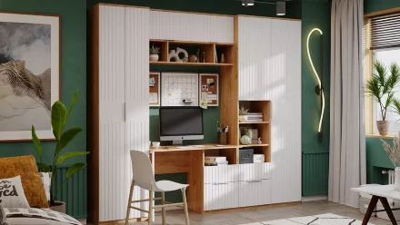 Шкаф комбинированный 1 дверь и 2 ящика Хилтон, Дуб Крафт  