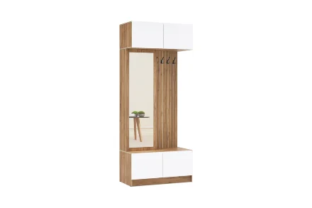 Прихожая Роджина, дуб крафт / белый глянец 