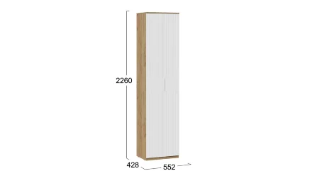 Шкаф для одежды с выдвижной штангой Хилтон Исп. 2, Дуб Крафт  