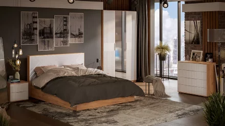 Шкаф для одежды с выдвижной штангой Хилтон Исп. 2, Дуб Крафт  