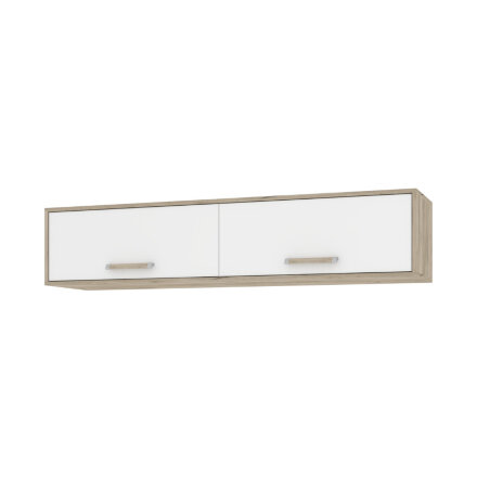 Шкаф навесной 1600 Флорида, Белый, Серый дуб 