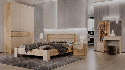 Тумба прикроватная Ленора, Дуб вотан/Кашемир