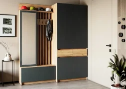 Модульная прихожая Стоуби, Графит (Композиция 2)