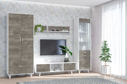 Гостиная ЭГО , бетон/камень 2 