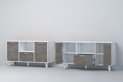 Модульная спальня ЭГО, бетон/камень 