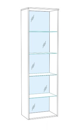 Пенал-витрина Ливорно ЛШ-8, дуб сонома 
