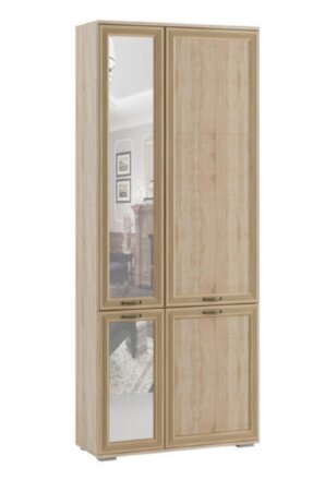 Шкаф комбинированный с зеркалом Ливорно ЛШ-9, дуб сонома 