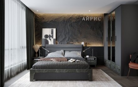 Модульная спальня Айрис, Антрацит (Композиция 1) 