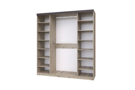 Шкаф 4-х дверный ШР-4 (без зеркал) Тиана, Дуб Бонифаций/Вольфрам 