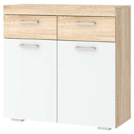 Тумба Соната ТС-900, Сонома/Белый глянец  