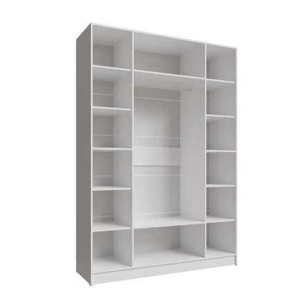 Шкаф четырехстворчатый с зеркалом Мадрид, Белый 