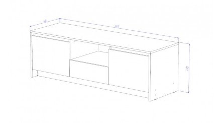 Тумба ТВ Бостон, Анкор светлый 