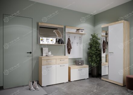 Шкаф Соната ШСЗ-800, Сонома/Белый глянец  