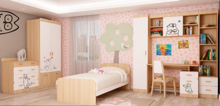 Шкаф 2-х дверный Кот 