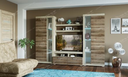 Модульная гостиная Соната 3, Сонома/Сакраменто   