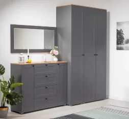 Шкаф Остин 13.224 серый графит