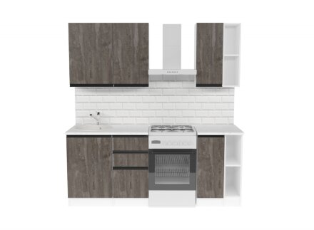 Кухонный гарнитур Ноктюрн медиум, 140 см 